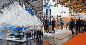 Messestände von Sappi (interpack 2026) und STILL (LogiMAT 2026) von ET GLOBAL, ausgezeichnet mit dem German Design Award 2027.